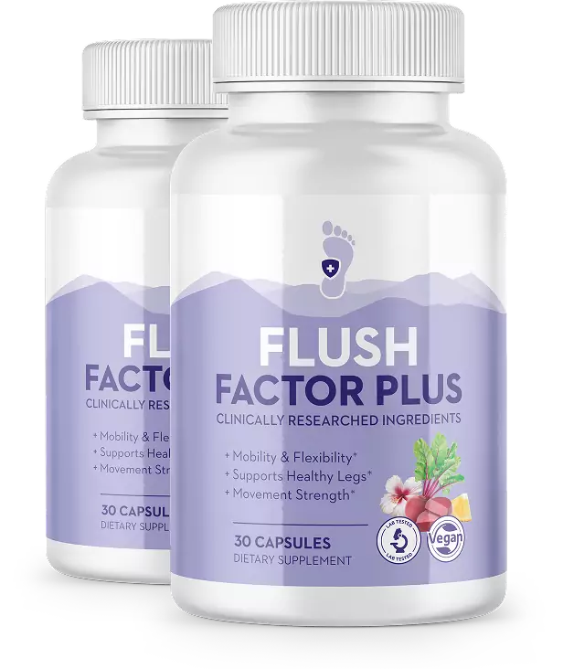 Flush Factor Plus 2-bottle package for fluid balance and leg comfort